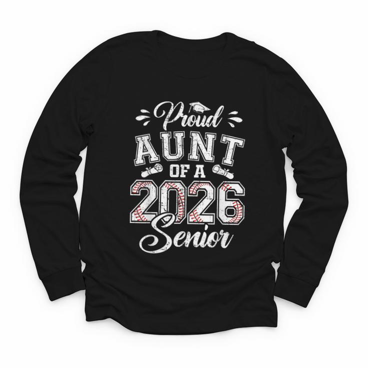 Proud Aunt Of A 2026 Senior Baseball Graduate Youth Long Sleeve Tee