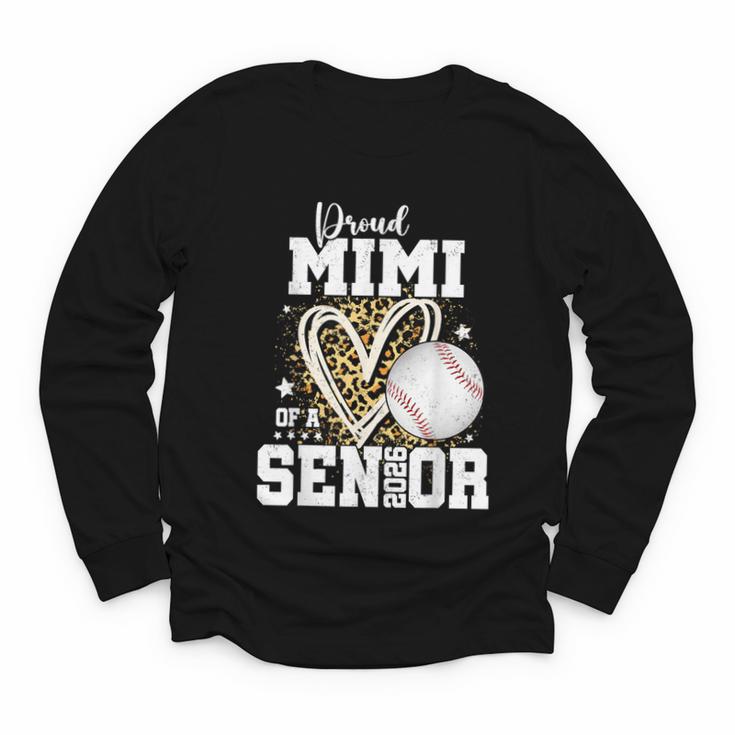 Proud Mimi Of A 2026 Senior Baseball Graduation Leopard Youth Long Sleeve Tee