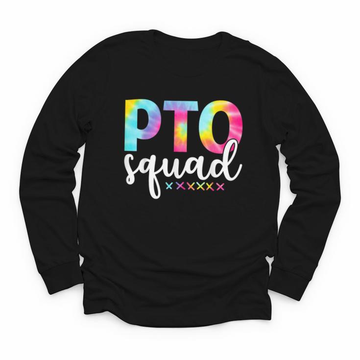 Pto Squad Groovy Back To School Women Appreciation Youth Long Sleeve Tee Pto Squad Groovy Back To School Women Appreciation Youth Long Sleeve Tee