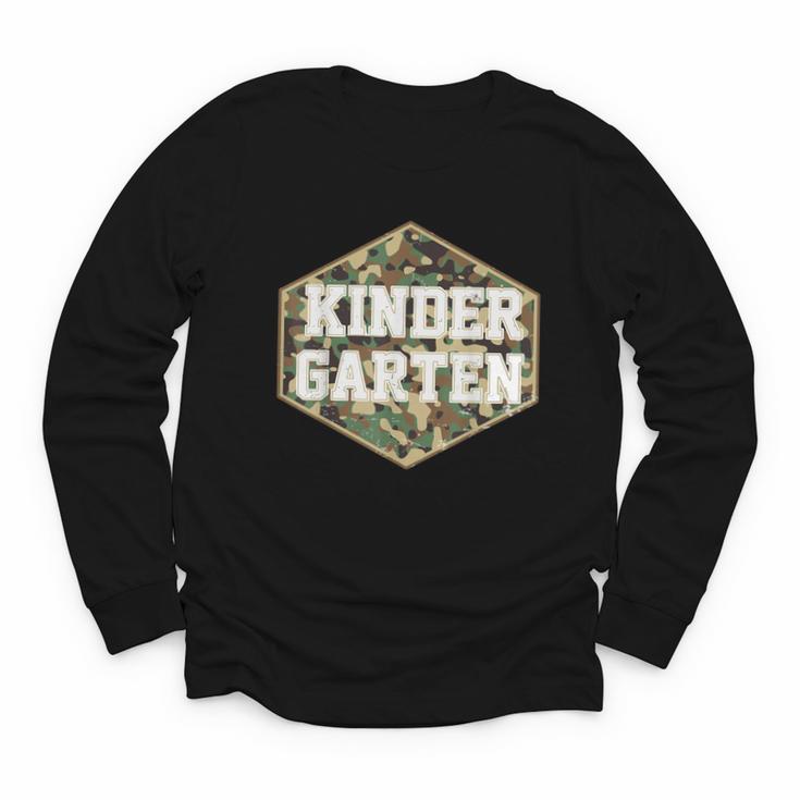 Retro Back To School Boys Old Camo Kindergarten Youth Long Sleeve Tee