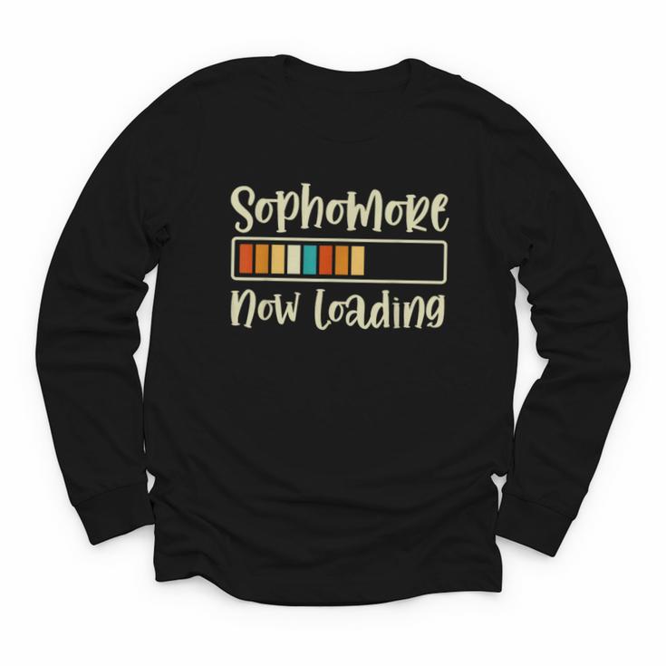 Retro Sophomore Now Loading 2028 High School Back To School Youth Long Sleeve Tee