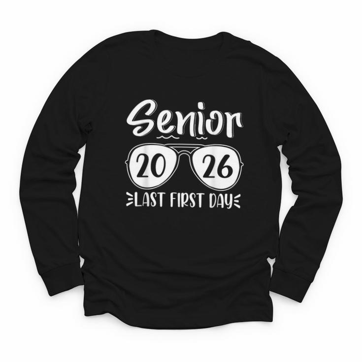 Retro Sunglasses Senior 2026 Last First Day Back To School Youth Long Sleeve Tee