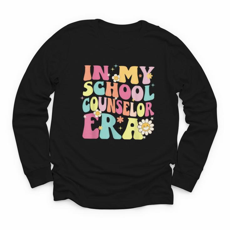 In My School Counselor Era Retro Back To School Counseling Youth Long Sleeve Tee