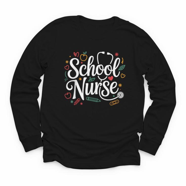 School Nurse Back To School Nurse Life Youth Long Sleeve Tee