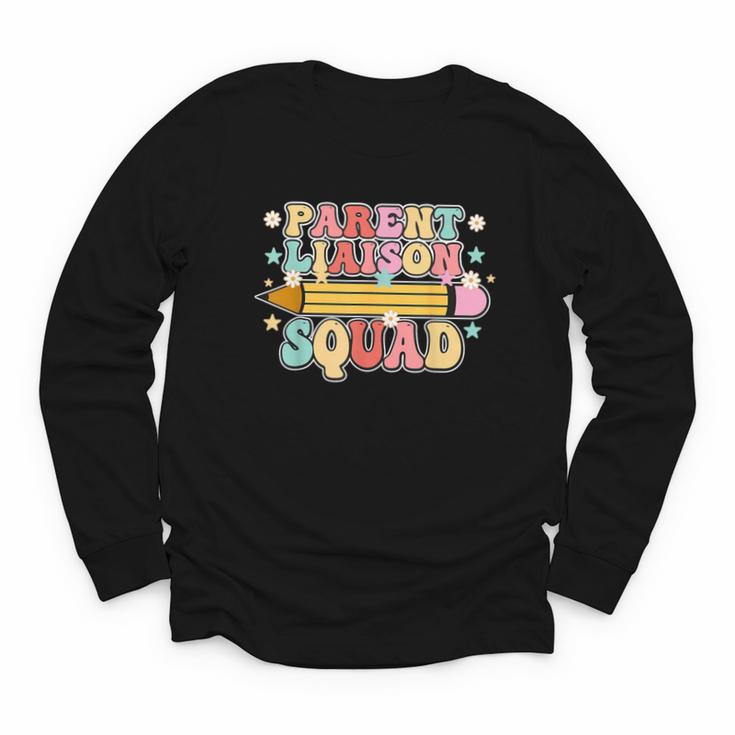 School Parent Liaison Squad Retro Back To School Youth Long Sleeve Tee