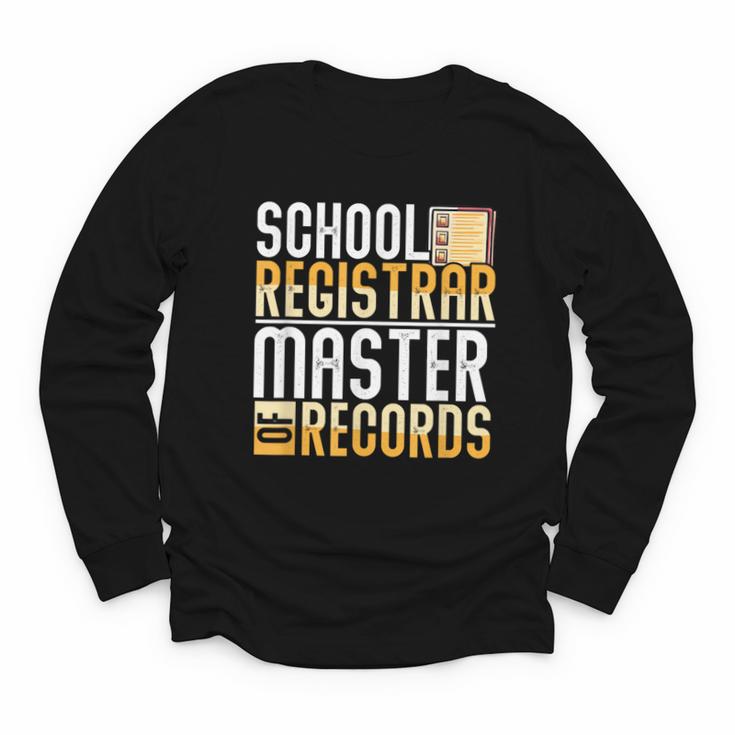 School Registrar Appreciation Back To School Registrar Youth Long Sleeve Tee
