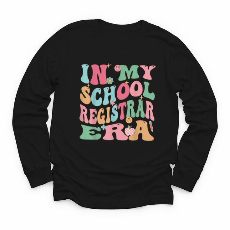 In My School Registrar Era Retro Back To School Youth Long Sleeve Tee
