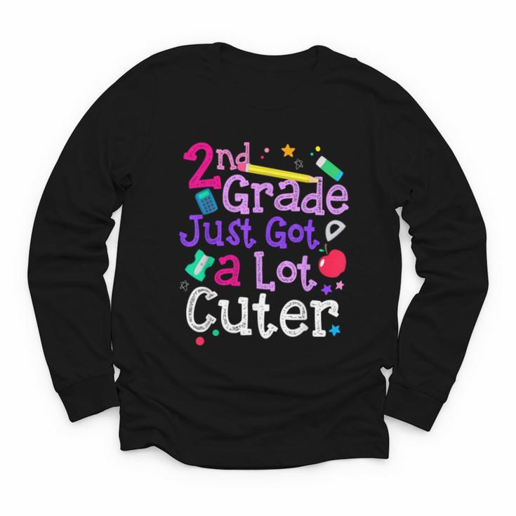 Second Grade Just Got Cuter Cute 2nd Grade Back To School Youth Long Sleeve Tee