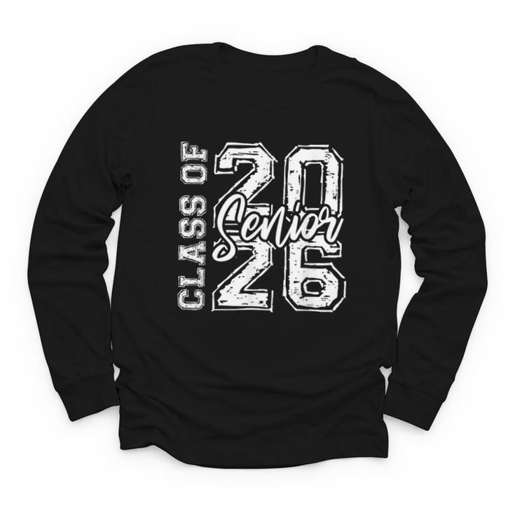 Senior 2026 Class Of 2026 Graduate Back To School Women Men Youth Long Sleeve Tee