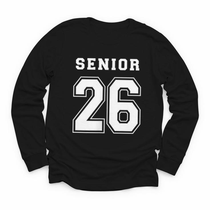Senior 26 Class Of 2026 Front Back Grad Back To School Youth Long Sleeve Tee
