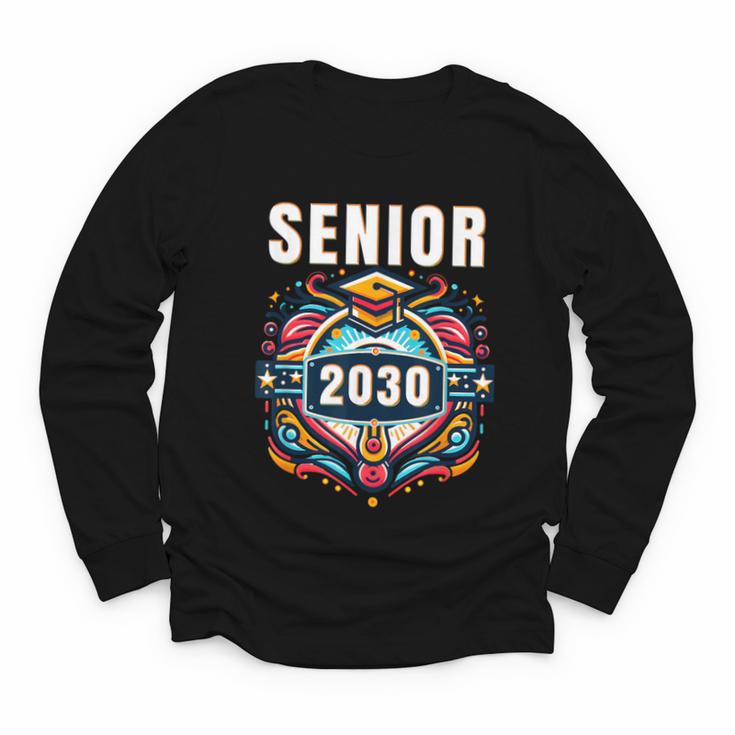 Senior 30 Class Of 2030 Back To School Graduation 2030 Youth Long Sleeve Tee