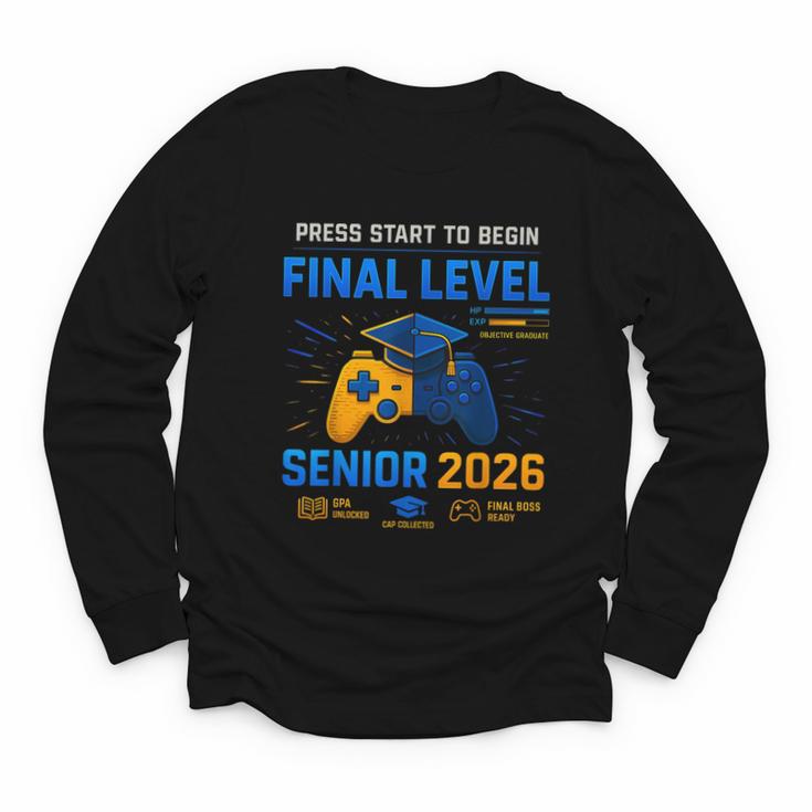 Senior Class Of 2026 Back To School Gamer Senior 2026 Youth Long Sleeve Tee