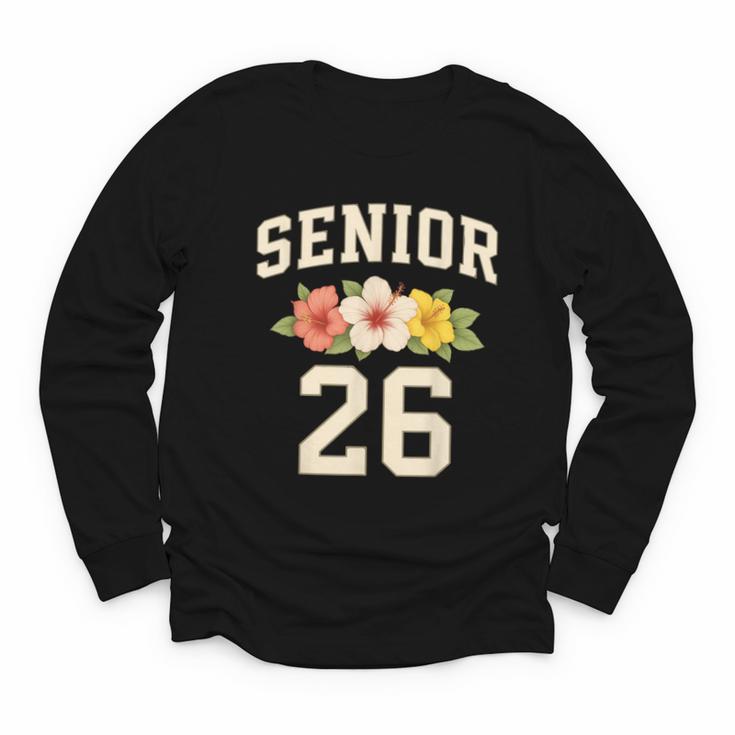 Senior Class Of 2026 Hibiscus Floral Girls Back To School Youth Long Sleeve Tee