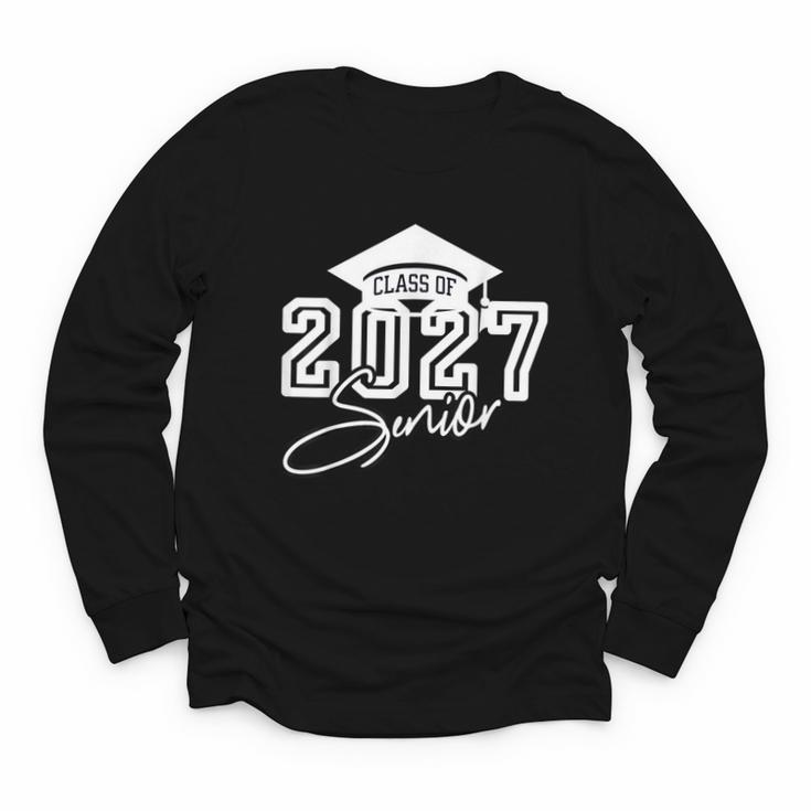 Senior Class Of 2027 Back To School Graduate Senior Year 27 Youth Long Sleeve Tee
