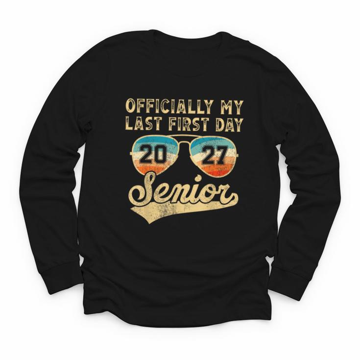 Senior Class Of 2027 Back To School Last First Day Of School Youth Long Sleeve Tee