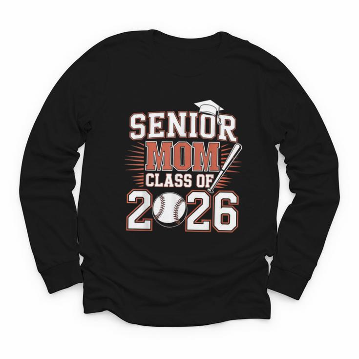 Senior Mom Class Of 2026 Graduate Baseball 2026 Graduation Youth Long Sleeve Tee