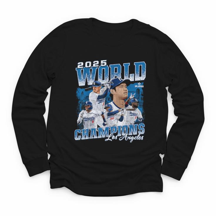 Shohei Ohtani 2025 Los Angeles Baseball Champions MLBPA Youth Long Sleeve Tee