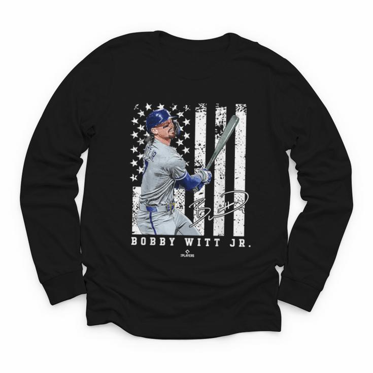 Show Your Pride Bobby WITT Jr Kansas City Baseball MLBPA Youth Long Sleeve Tee
