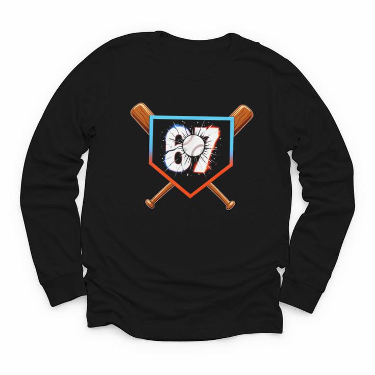 Six Seven 67 Baseball Birthday Boy Men Kids Boys Youth Long Sleeve Tee