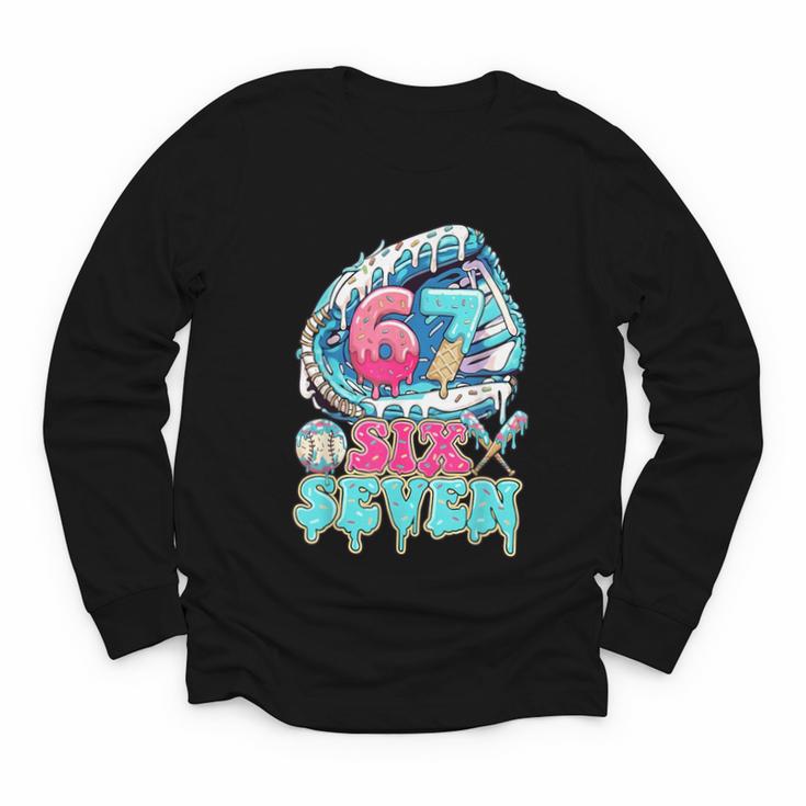 Six Seven 67 Ice Cream Drip Baseball For Boy Kids Youth Youth Long Sleeve Tee