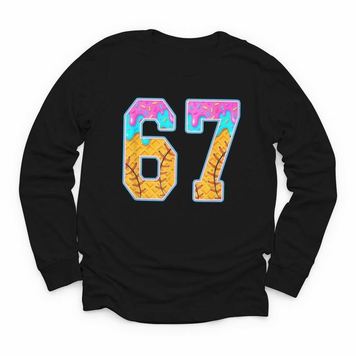 Six Seven Baseball Drip Youth Long Sleeve Tee
