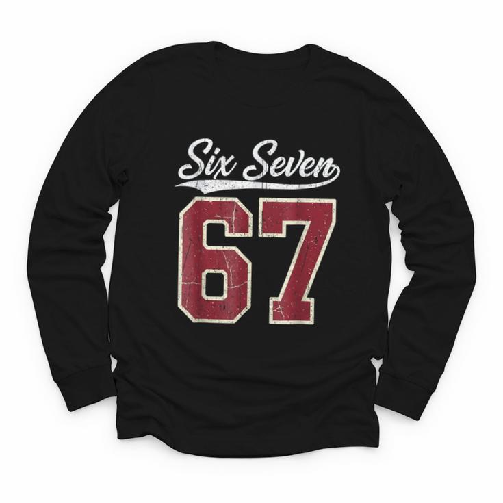 Six Seven Meme Boys Girls Kids 67 Baseball Jersey Youth Long Sleeve Tee