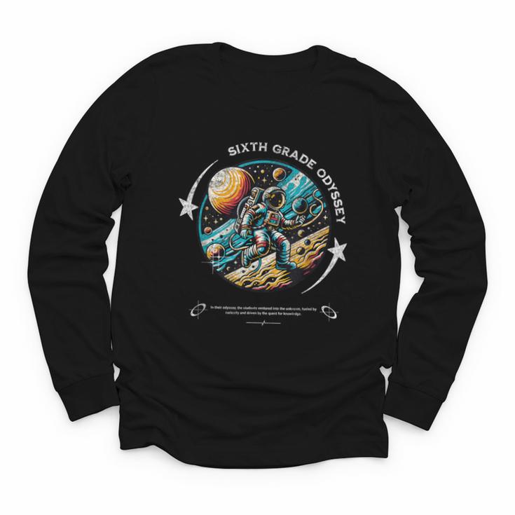 Sixth Grade Back To School Space Rocket Astronaut Youth Long Sleeve Tee