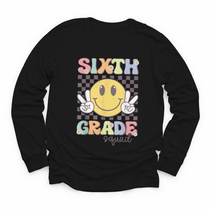 Sixth Grade Squad Smile Face 6th Grade Back To School Youth Long Sleeve Tee