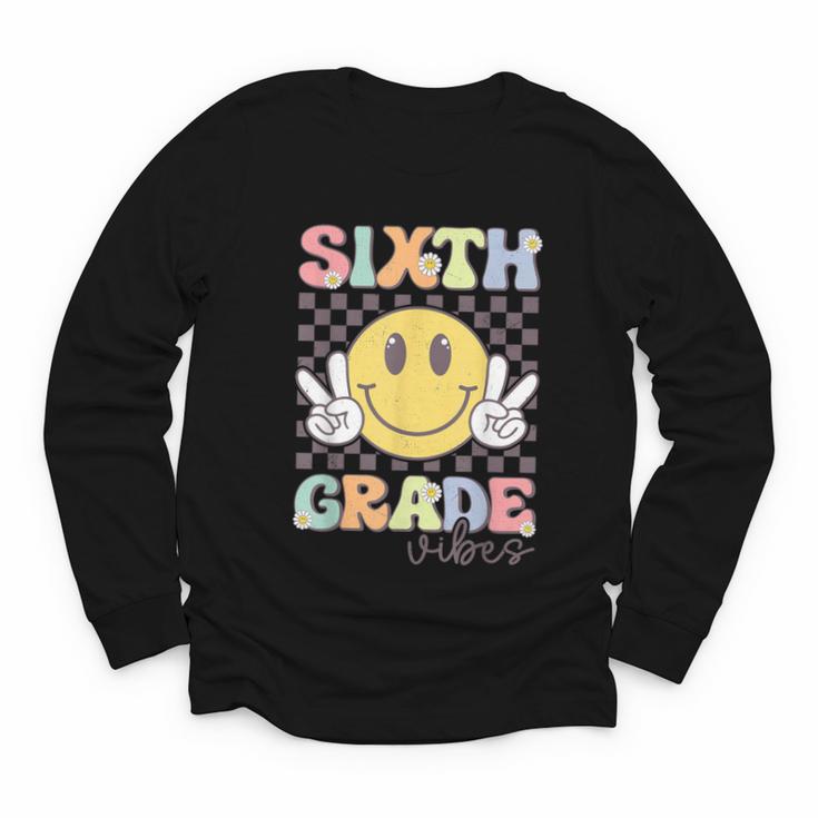 Sixth Grade Vibes Smile Face 6th Grade Team Back To School Youth Long Sleeve Tee