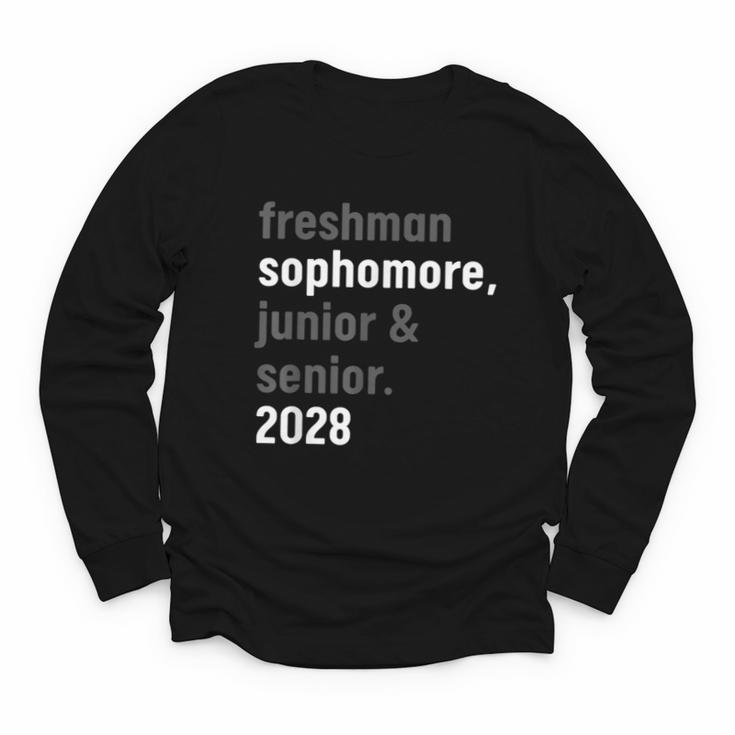 Sophomore Class Of 2028 Shirt Back To School High School Tee Youth Long Sleeve Tee