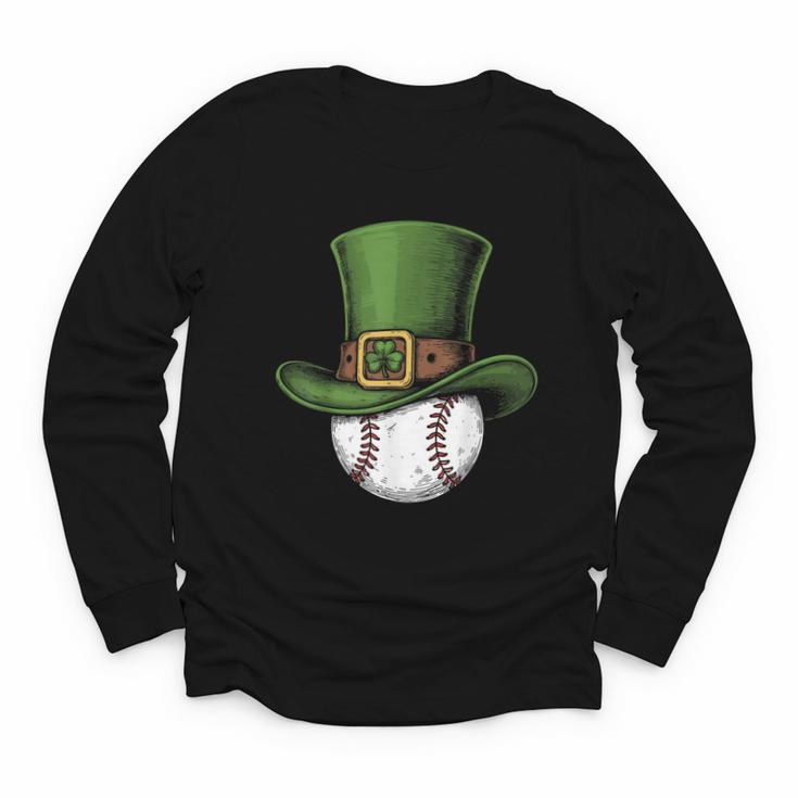 St Patricks Day Shamrock Baseball Saint Paddy's Kids Boys Youth Long Sleeve Tee