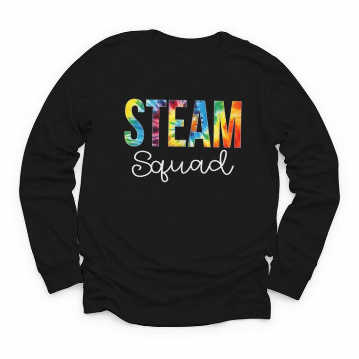 STEAM Squad For Work Tie Dye Back To School Appreciation Day Youth Long Sleeve Tee
