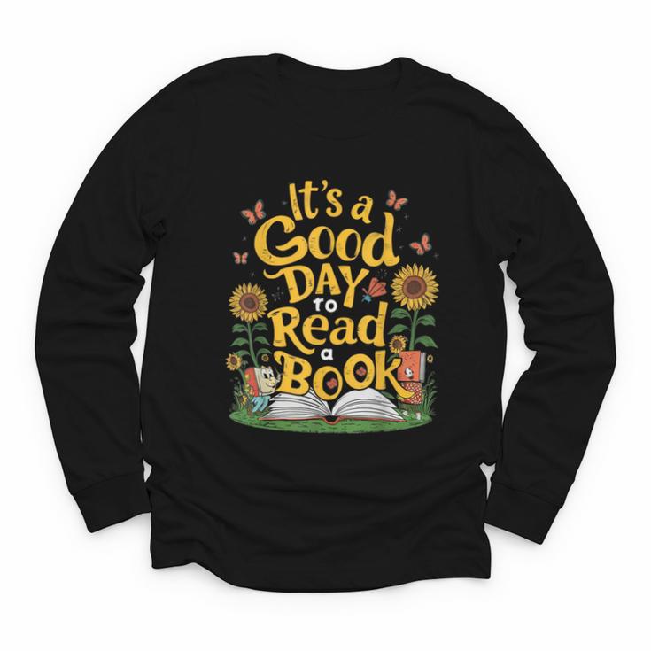 Student It's A Good Day To Read a Book Back To School Youth Long Sleeve Tee