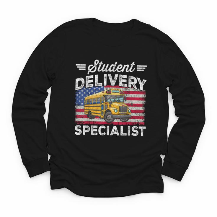 Students Delivery Specialist Back To School Bus Driver Youth Long Sleeve Tee