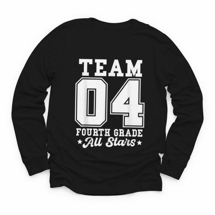 Team 4th Grade All-Stars Back To School Sports Jersey Youth Long Sleeve Tee