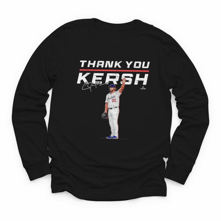Thank You Kersh Clayton Kershaw Los Angeles Baseball MLBPA Youth Long Sleeve Tee