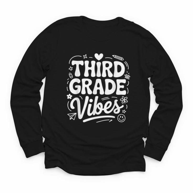 Third Grade Vibes Back To School Fun Youth Long Sleeve Tee