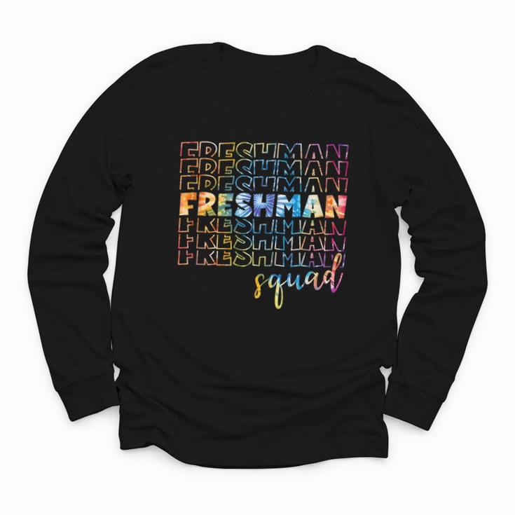 Tie Dye Freshman Squad 9th Grade Back To School High School Youth Long Sleeve Tee
