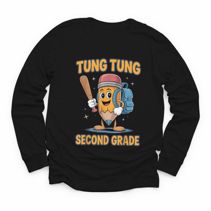 Tung Tung Sahur 2nd Grade Italian Brainrot Back To School Youth Long Sleeve Tee