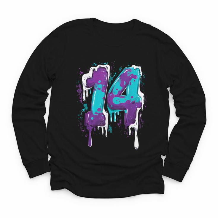 Vintage Baseball 14 Number Youth Long Sleeve Tee