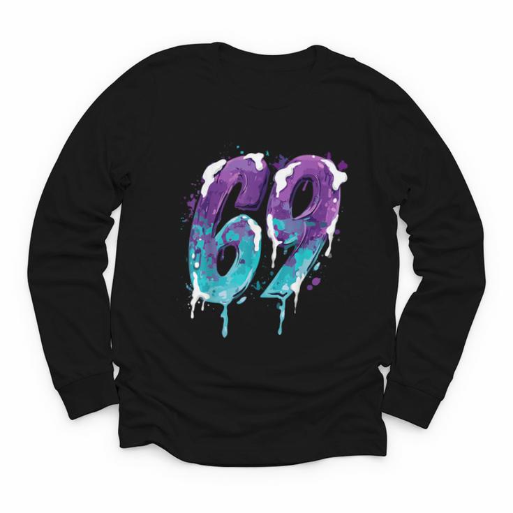 Vintage Baseball 69 Number Youth Long Sleeve Tee