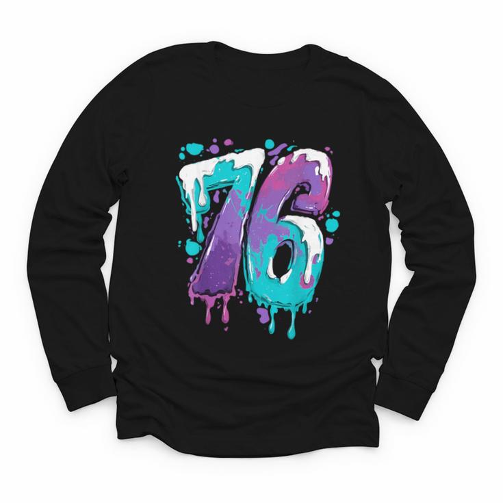 Vintage Baseball 76 Number Youth Long Sleeve Tee
