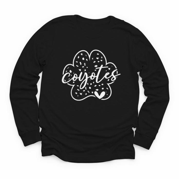 Vintage Coyotes Team Pride School Spirit Back To School Youth Long Sleeve Tee