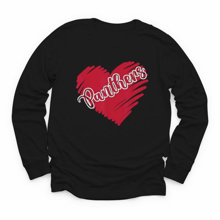 Vintage Panthers School Sports Name Spirit Go Back To School Youth Long Sleeve Tee