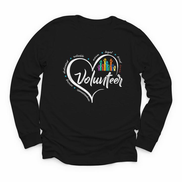 Volunteer Heart Back To School Art Vintage Youth Long Sleeve Tee