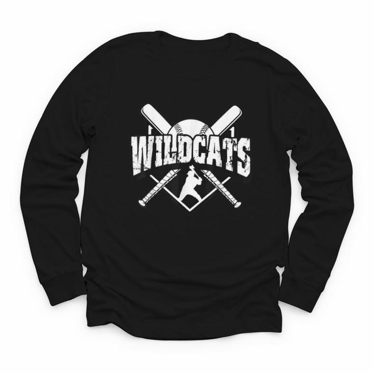 Wildcats Baseball Back To School Spirit Youth Long Sleeve Tee