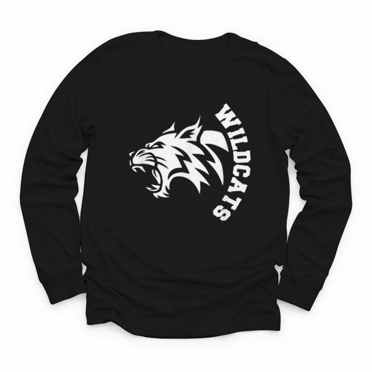 Wildcats High School Spirit Fan Team Back To School Youth Long Sleeve Tee