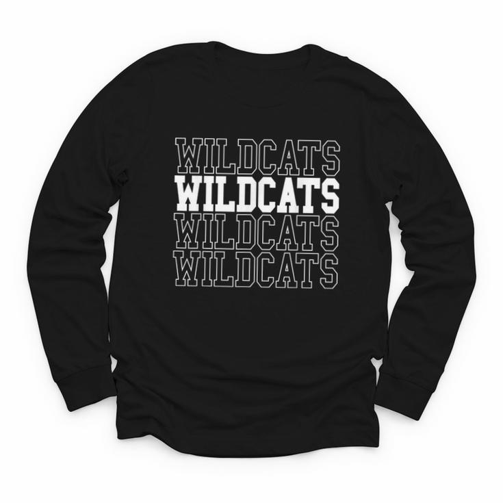Wildcats School Spirit Team Back To School Youth Long Sleeve Tee