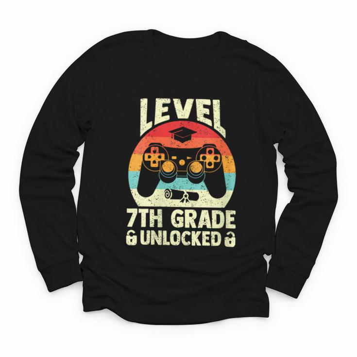 Women's Level 7th Grade Unlocked Back To School 7th Grade Boys Youth Long Sleeve Tee
