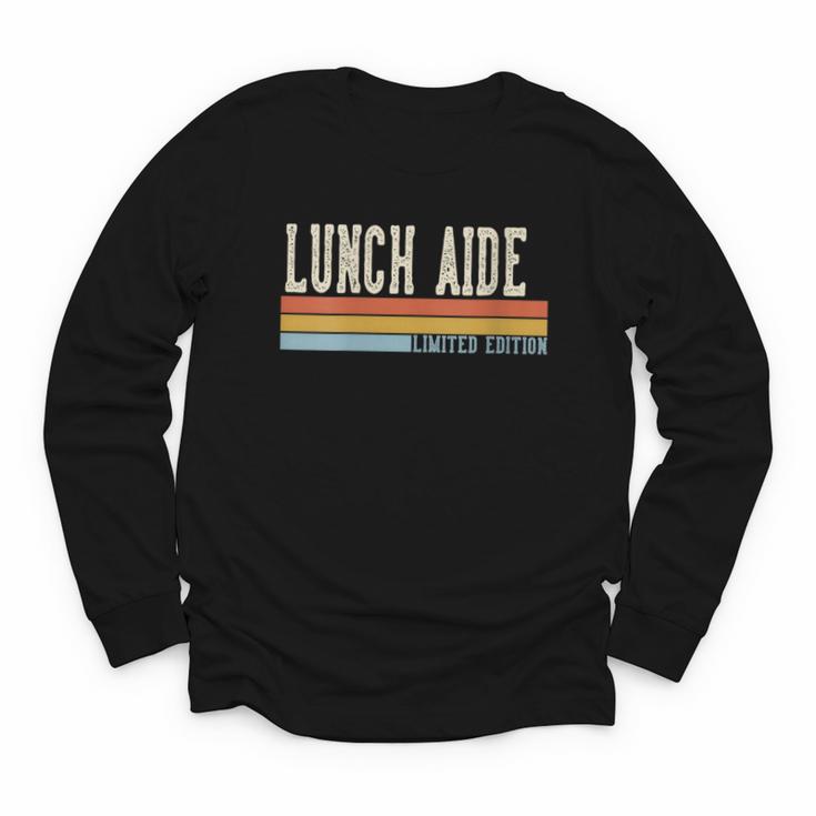 Women's Lunch Aide Week Retro Vintage Back To School Day Youth Long Sleeve Tee